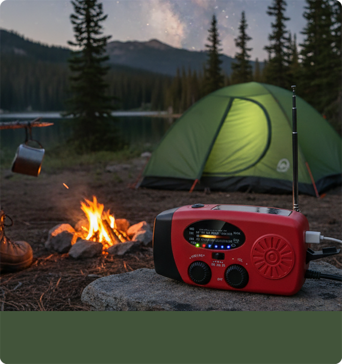 🎉 50% OFF NOW! 📻 Portable Solar & Hand Crank Emergency Radio – LED Light & NOAA ✨