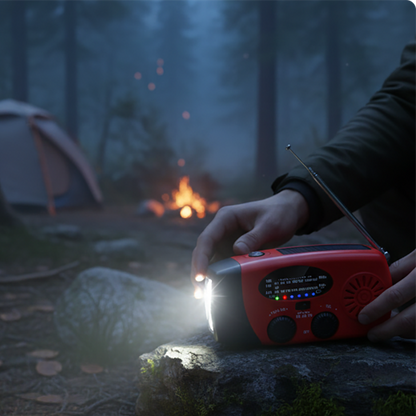 🎉 50% OFF NOW! 📻 Portable Solar & Hand Crank Emergency Radio – LED Light & NOAA ✨
