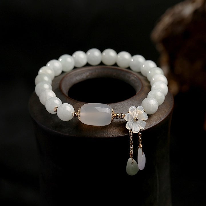 Icy Heart - Natural Jadeite Bracelet
