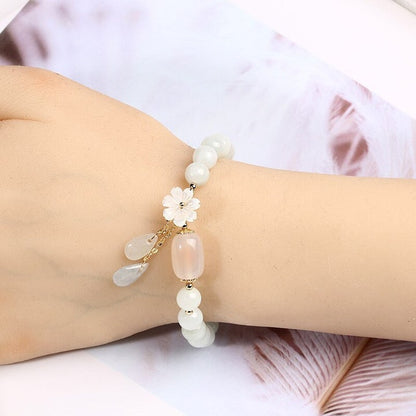Icy Heart - Natural Jadeite Bracelet