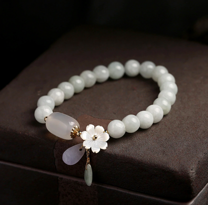 Icy Heart - Natural Jadeite Bracelet