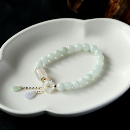 Icy Heart - Natural Jadeite Bracelet