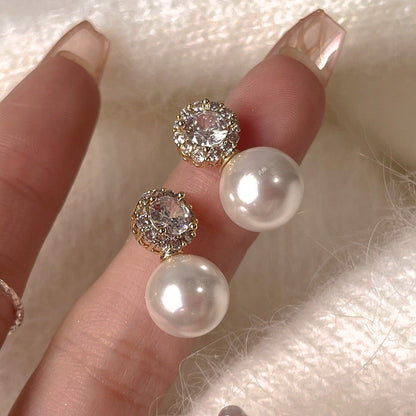 Pearl Necklace and Earring Set
