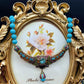 Medieval Jewelry Stone Turquoise Necklace Retro Light Luxury Necklace