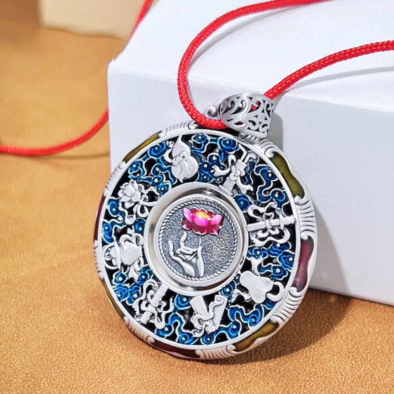 Retro Six-Character Mantra Pendant