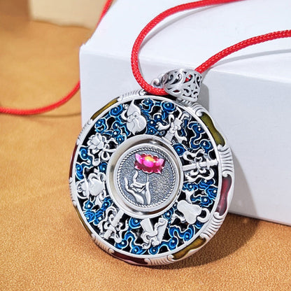 Retro Six-Character Mantra Pendant