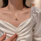 Amethyst Double Swan Pendant Necklace