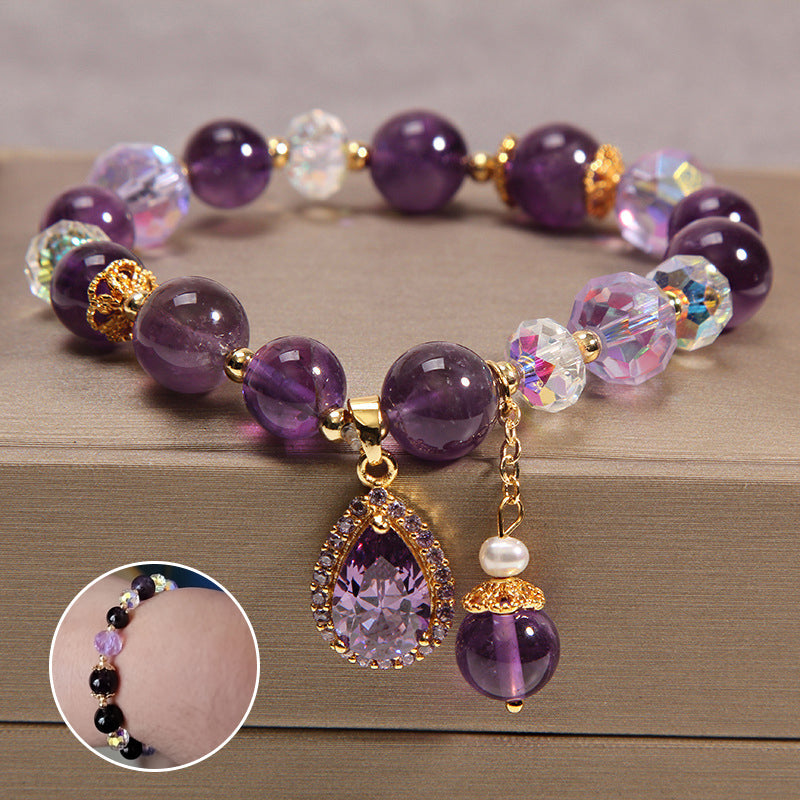 Natural Amethyst Water Drop Bracelet ( 10 Styles )