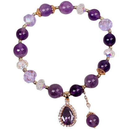 Natural Amethyst Water Drop Bracelet ( 10 Styles )