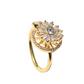 Gold Crystal Anxiety Relief Spinning Ring