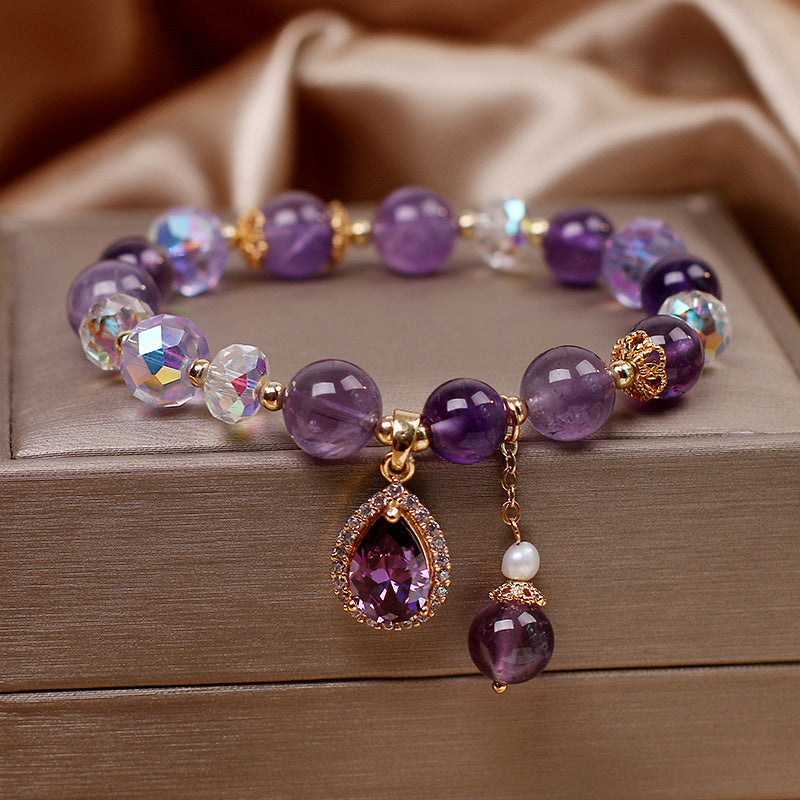 Natural Amethyst Water Drop Bracelet ( 10 Styles )