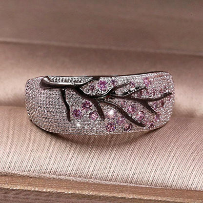 'New Beginnings' Crystal Tree Ring