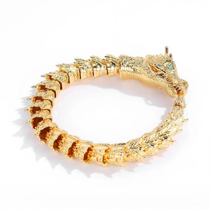 Dragon Head Premium Sterling Silver Bracelet - Bring you fortune and good luck!