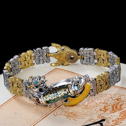 Nine Eyes Dzi Bead Brave Bracelet