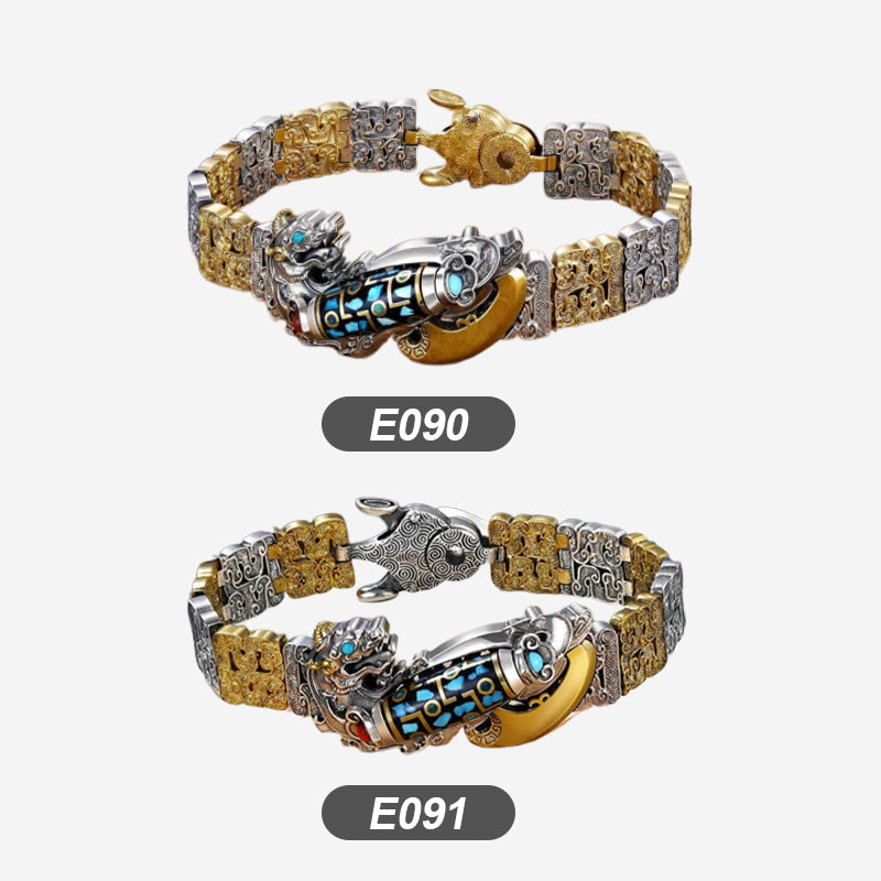 Nine Eyes Dzi Bead Brave Bracelet