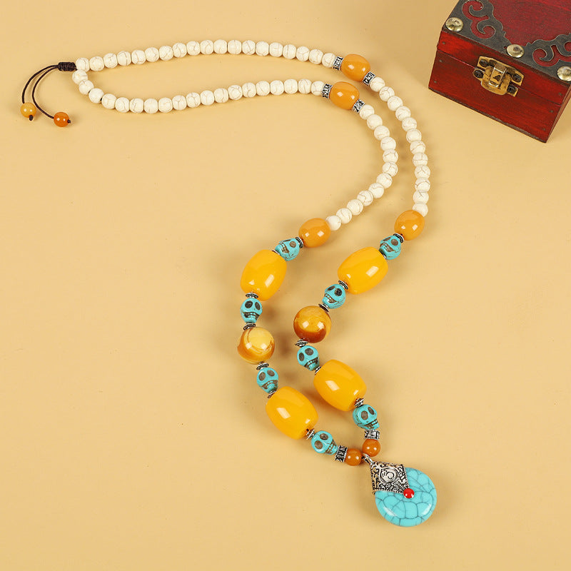 Tibetan Turquoise Dzi Pendant ( 7 Styles )
