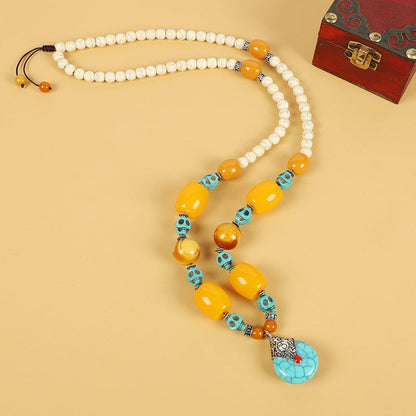 Tibetan Turquoise Dzi Pendant ( 7 Styles )