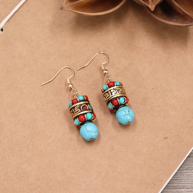 Tibetan Turquoise Earrings（4 styles）