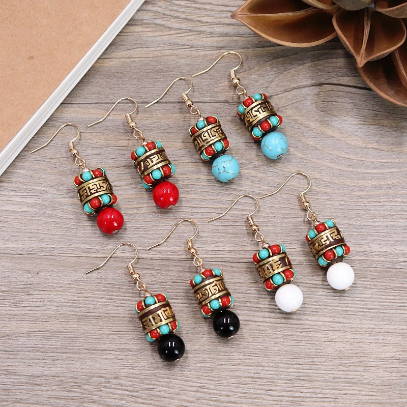 Tibetan Turquoise Earrings（4 styles）