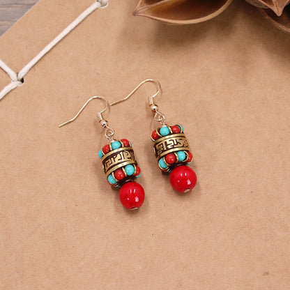 Tibetan Turquoise Earrings（4 styles）