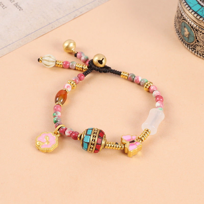Tibetan Turquoise Beeswax Braided Bracelet （6 styles）