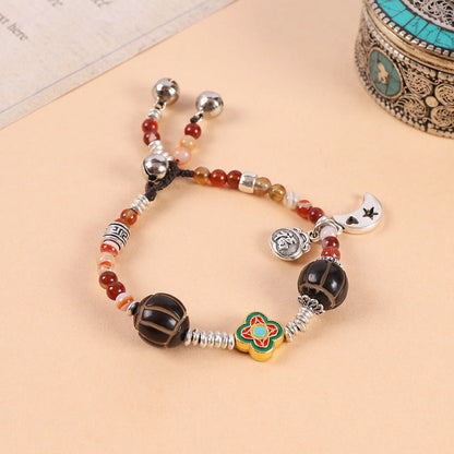 Tibetan Turquoise Beeswax Braided Bracelet （6 styles）