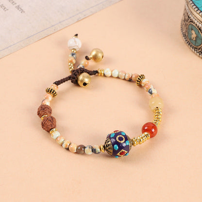 Tibetan Turquoise Beeswax Braided Bracelet （6 styles）