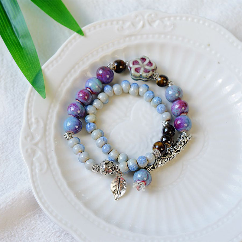 [Exclusive gift] Vintage ceramic beads bracelet