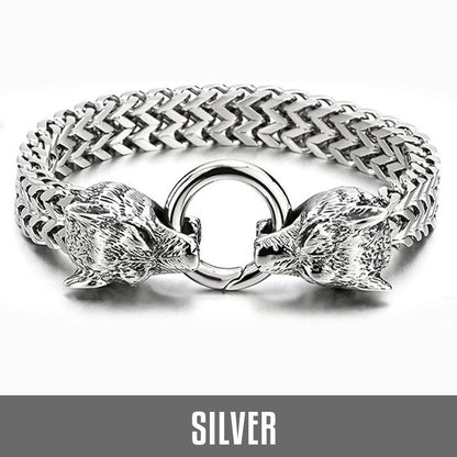 Great Gift - Men's Retro Viking Wolf Bracelet