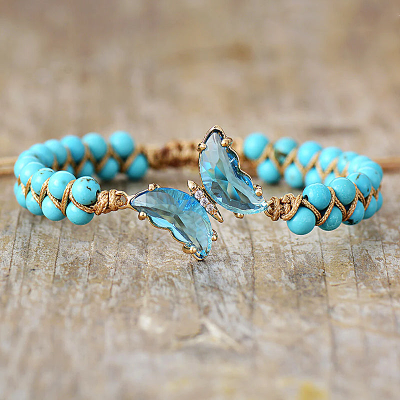 Healing Crystal Butterfly Bracelet