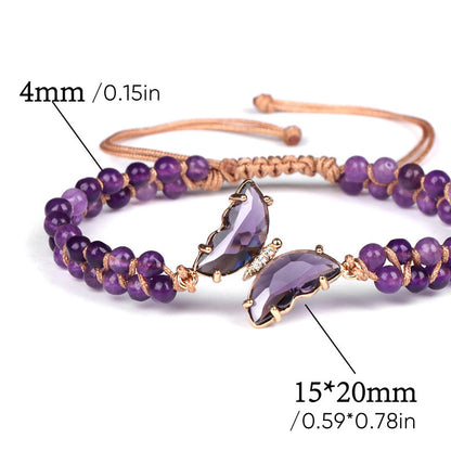 Healing Crystal Butterfly Bracelet