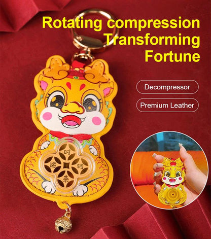 Lucky Dragon Year Keychain for Prosperity and Good Fortune