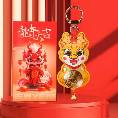 Lucky Dragon Year Keychain for Prosperity and Good Fortune