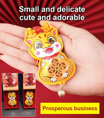 Lucky Dragon Year Keychain for Prosperity and Good Fortune