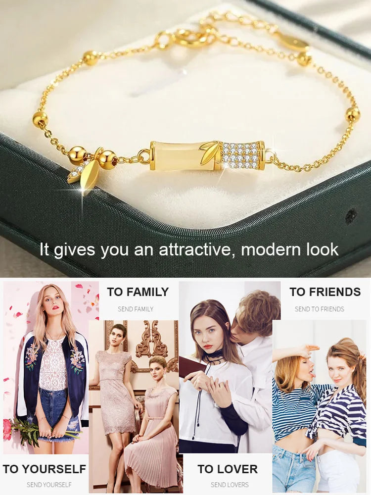 [Good Luck] Hetian Jade Bamboo Bracelet for Women