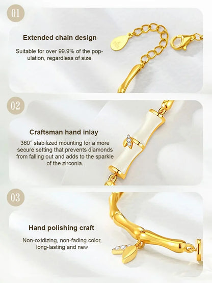 [Good Luck] Hetian Jade Bamboo Bracelet for Women