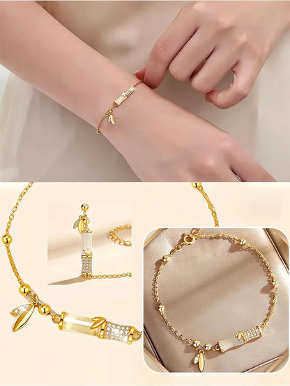 [Good Luck] Hetian Jade Bamboo Bracelet for Women