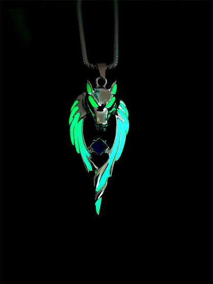 Wolf Soul Necklace -- (luminous)