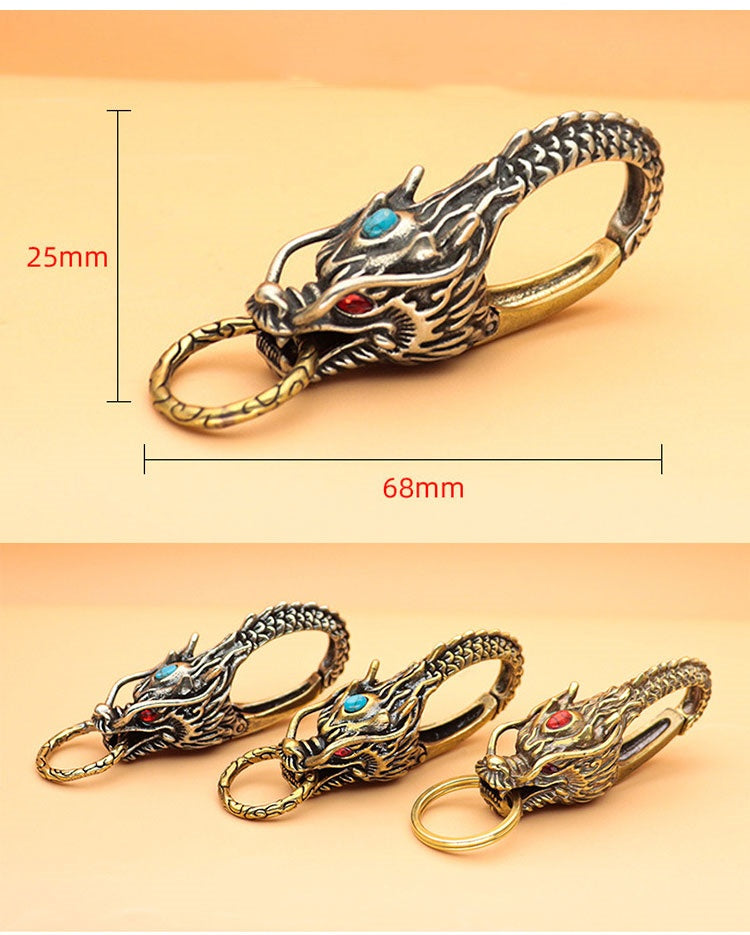 Vintage Dragon Head Keychain