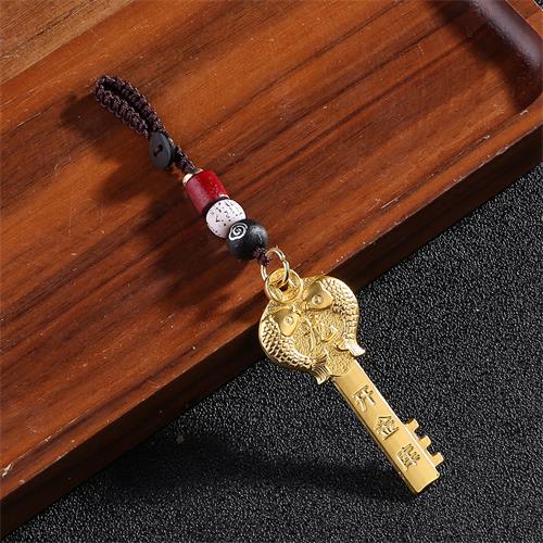 Brass Zodiac Gold Key