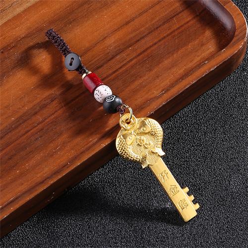 Brass Zodiac Gold Key