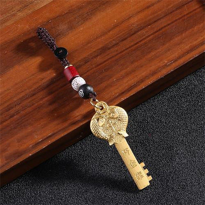 Brass Zodiac Gold Key