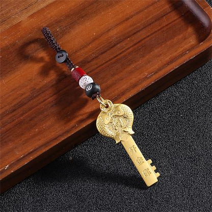 Brass Zodiac Gold Key