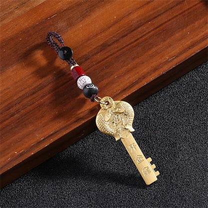 Brass Zodiac Gold Key