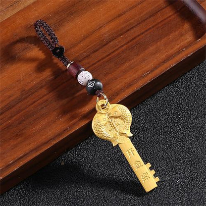 Brass Zodiac Gold Key