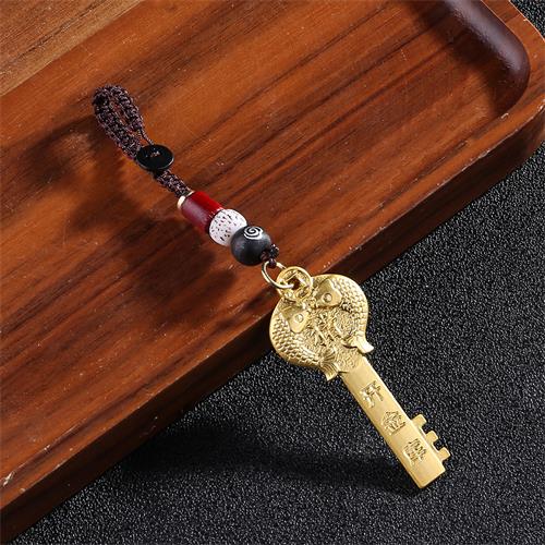 Brass Zodiac Gold Key