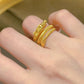 Women’s Golden Coiled Dragon Ring