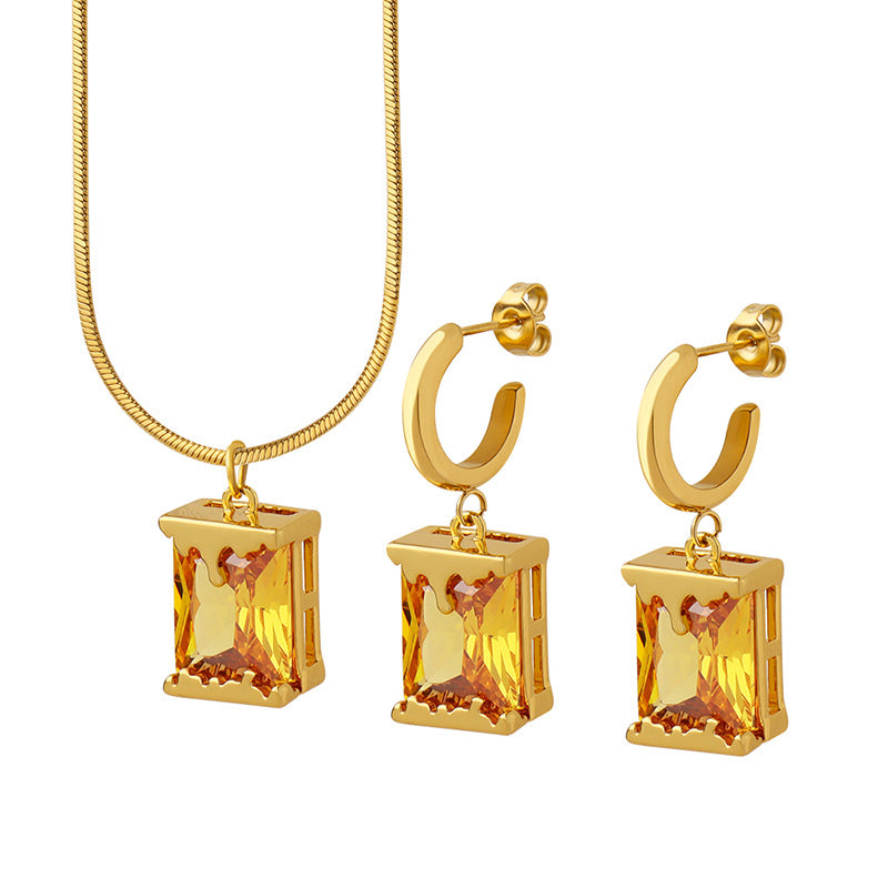 Personalized Lava Necklace & Earrings (Sizzling love)