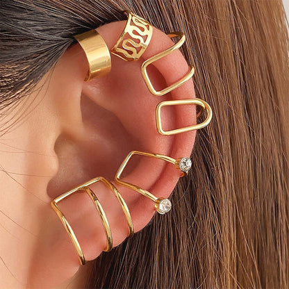 Non-Pierced Ear Cuff Earrings Set