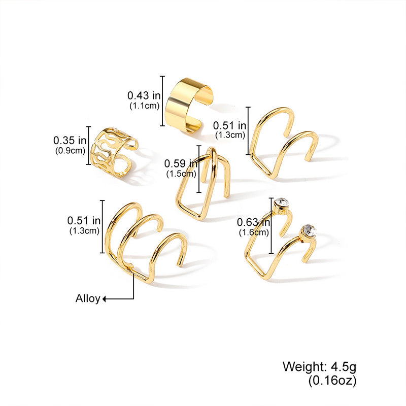 Non-Pierced Ear Cuff Earrings Set